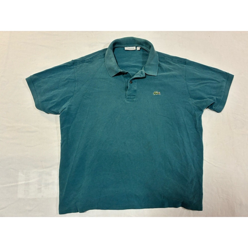 Lacoste Men's US 3XL Polo Shirt Classic Fit Teal Blue Short Sleeve‎ Pique Cotton